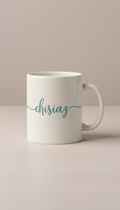 Matte Ceramic Mug with Custom Script Name